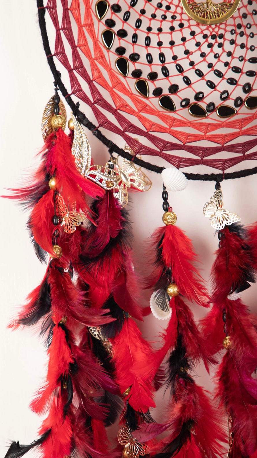 The red rising pheonix dreamcatcher