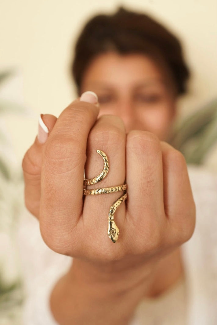 Shivohum adjustable brass ring. Size 6-7