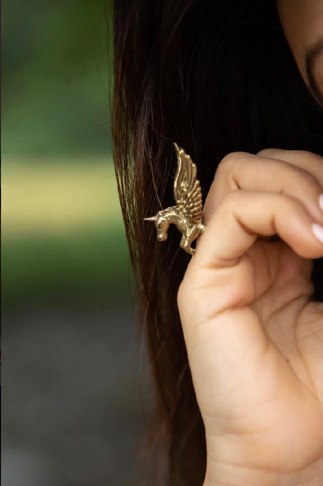 Unicorn Brass Ring. Adjustable. Size 5-7