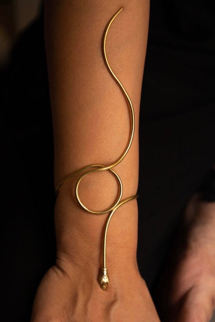 Snake brass handcuff