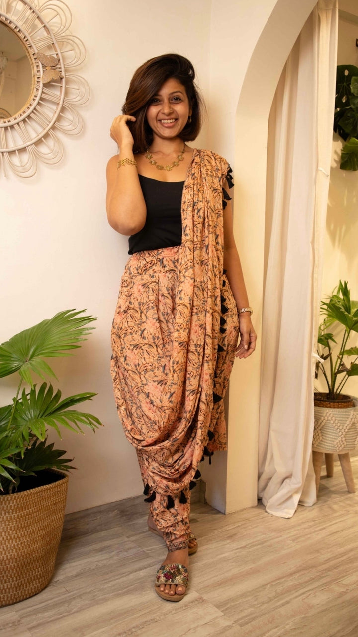 Reeva: pre draped saree dhoti with blouse