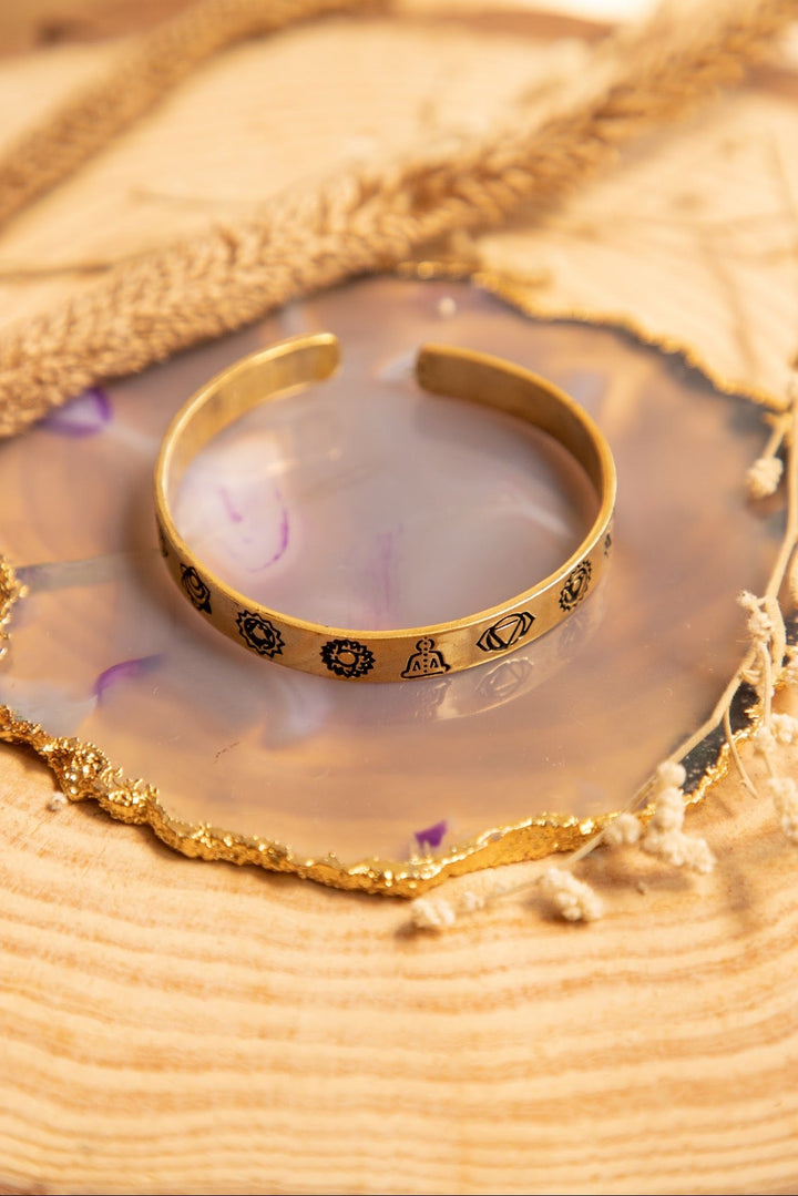 Seven Chakra Brass Bangle men’s collection
