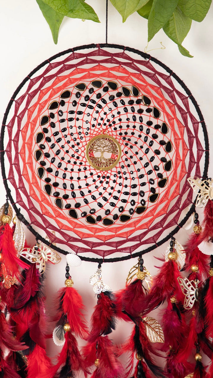 The red rising pheonix dreamcatcher