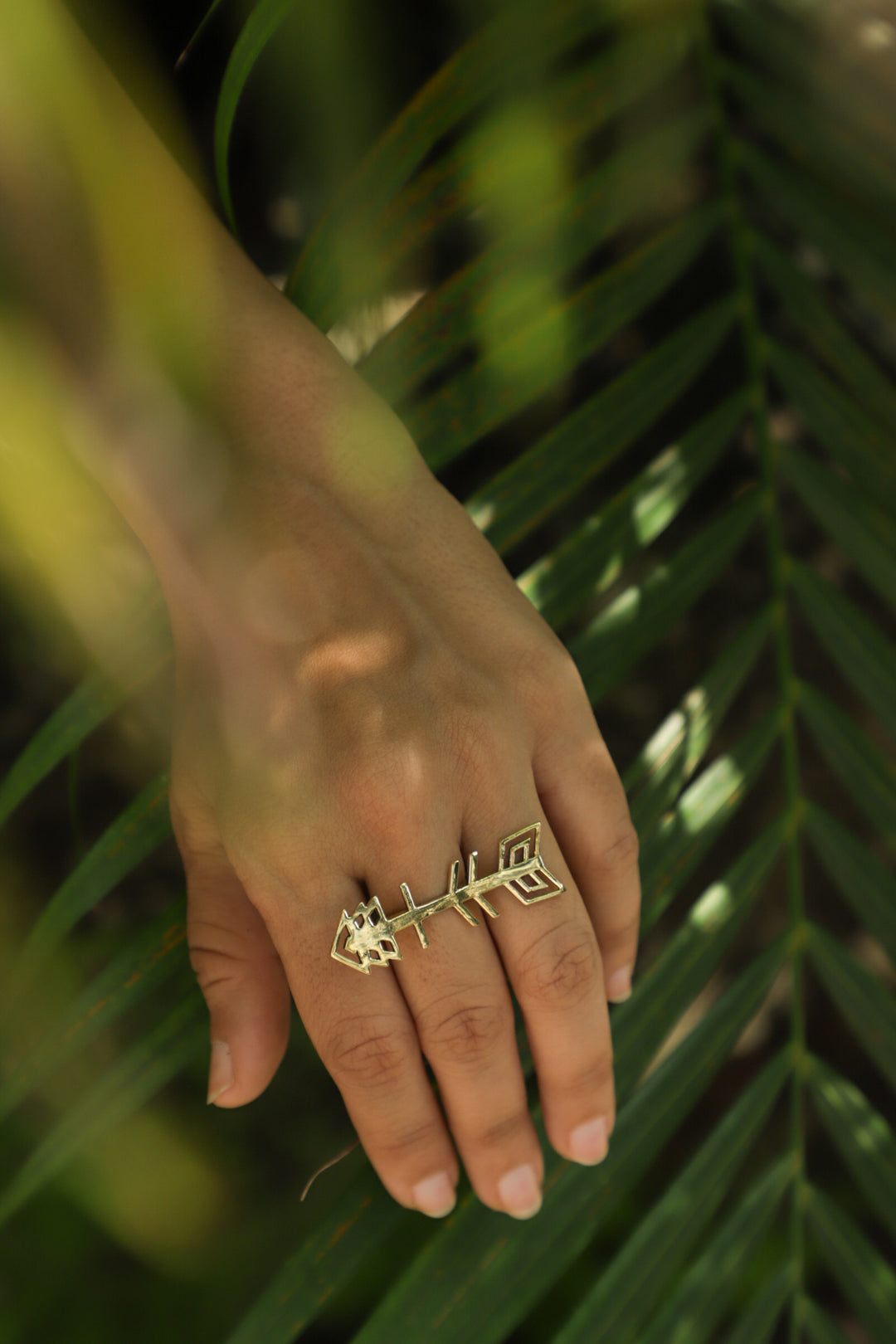 Cupids arrow brass ring. Adjustable. Size 5-8