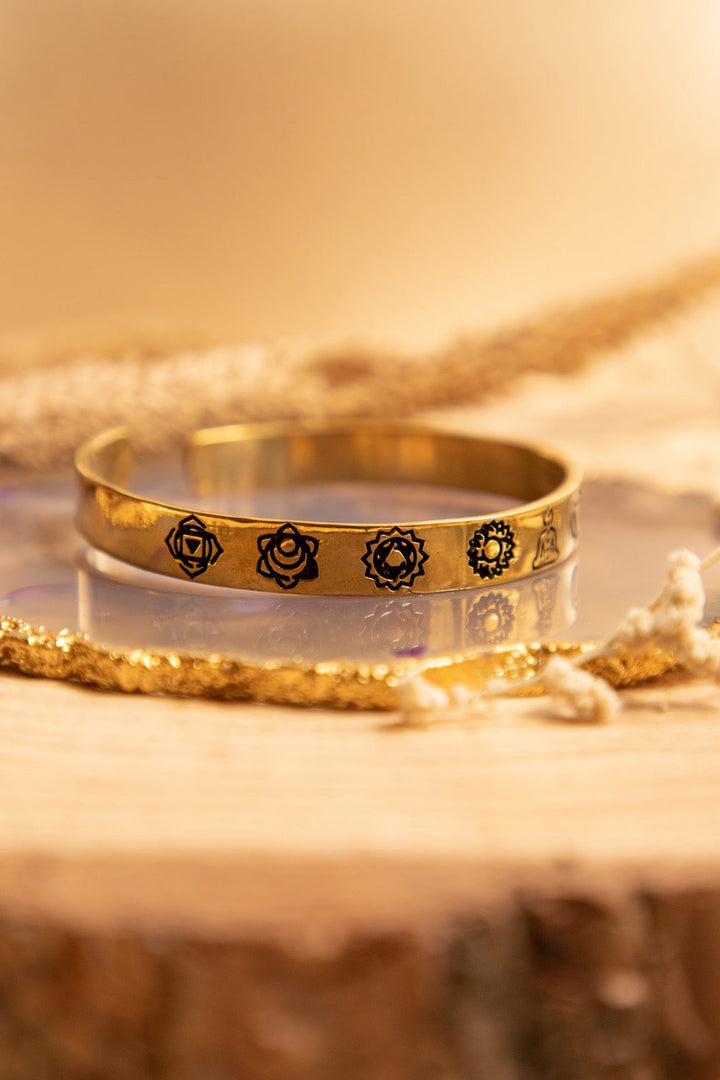 Seven Chakra Brass Bangle men’s collection