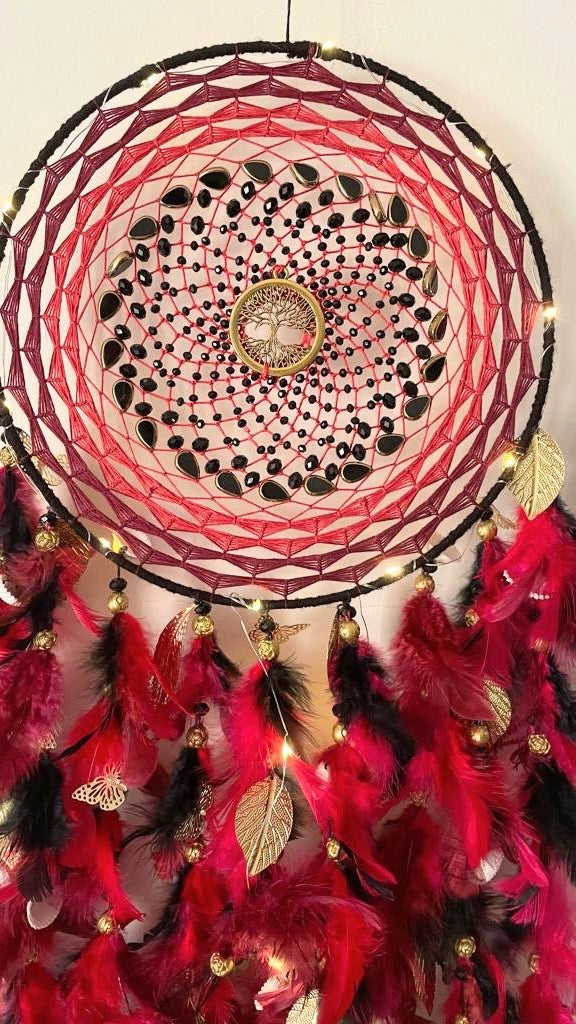 The red rising pheonix dreamcatcher