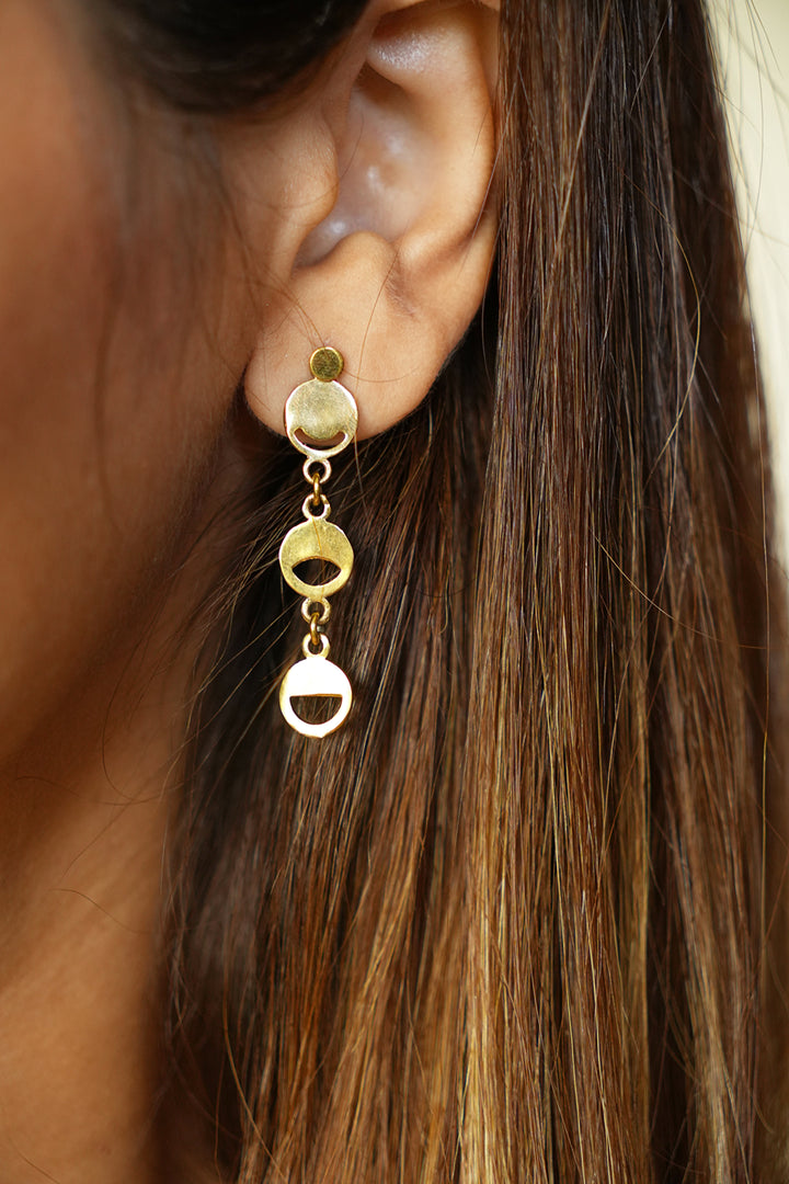 Moon phase earrings