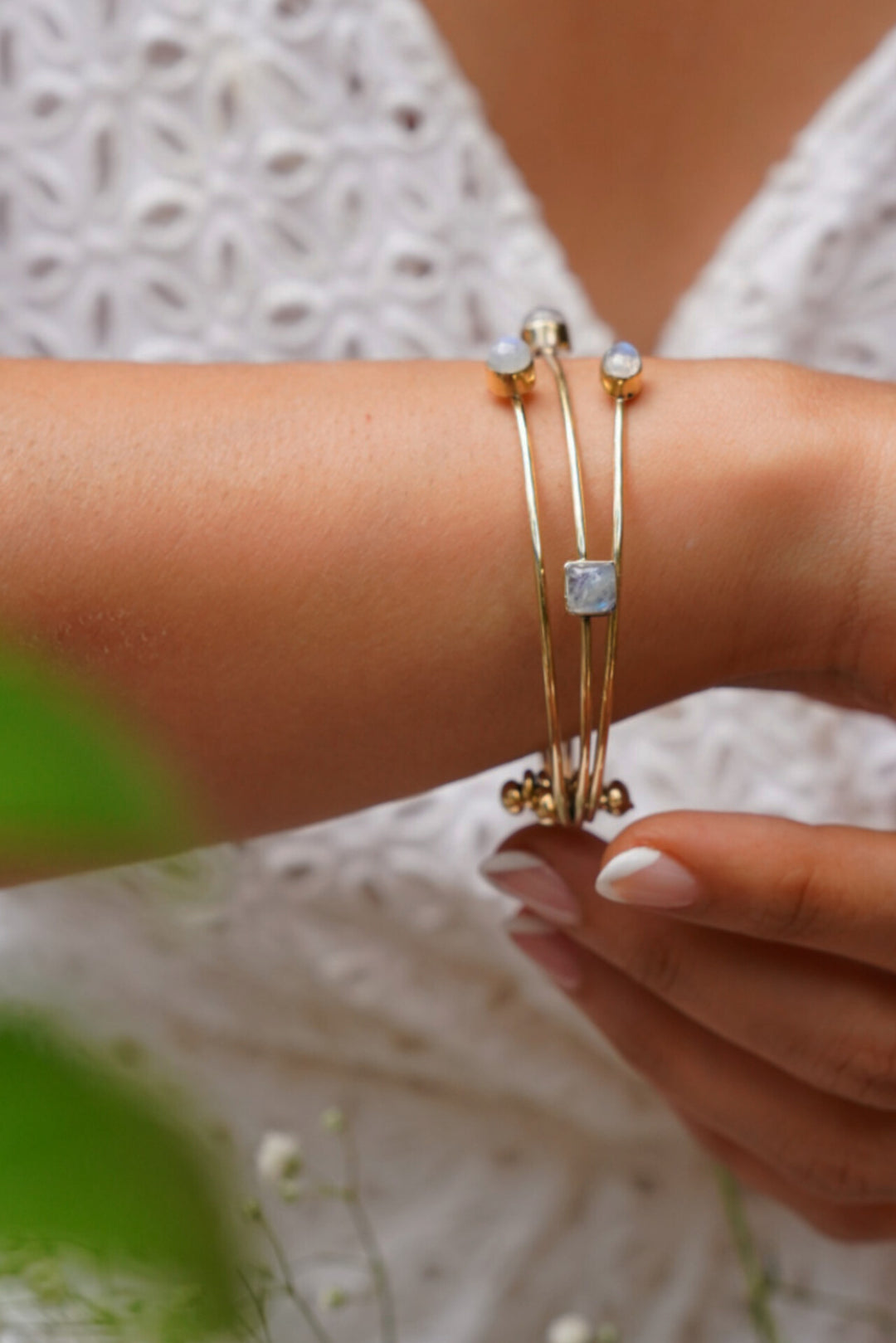 Moonstone 3 in one bangle