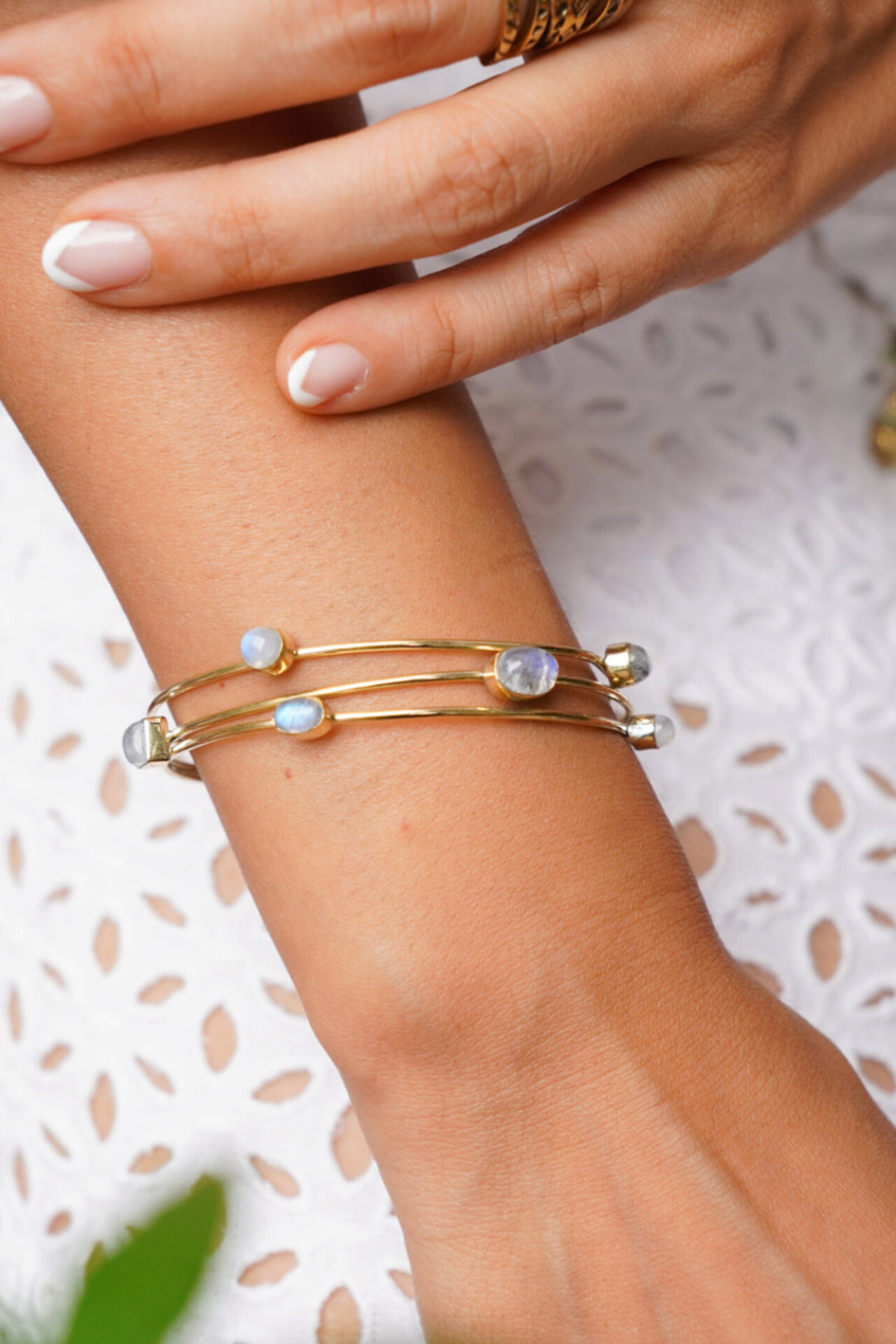 Moonstone 3 in one bangle