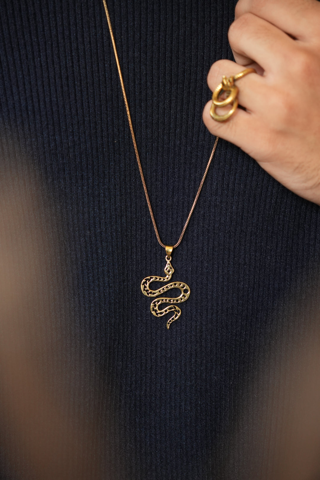 Snake moonphase necklace- men’s jewellery
