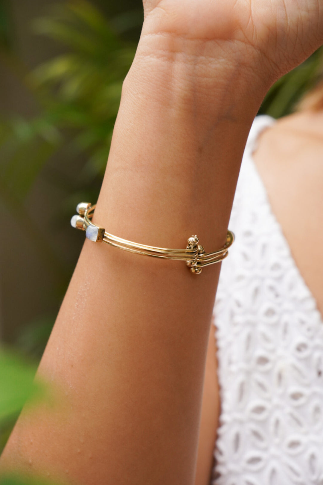 Moonstone 3 in one bangle