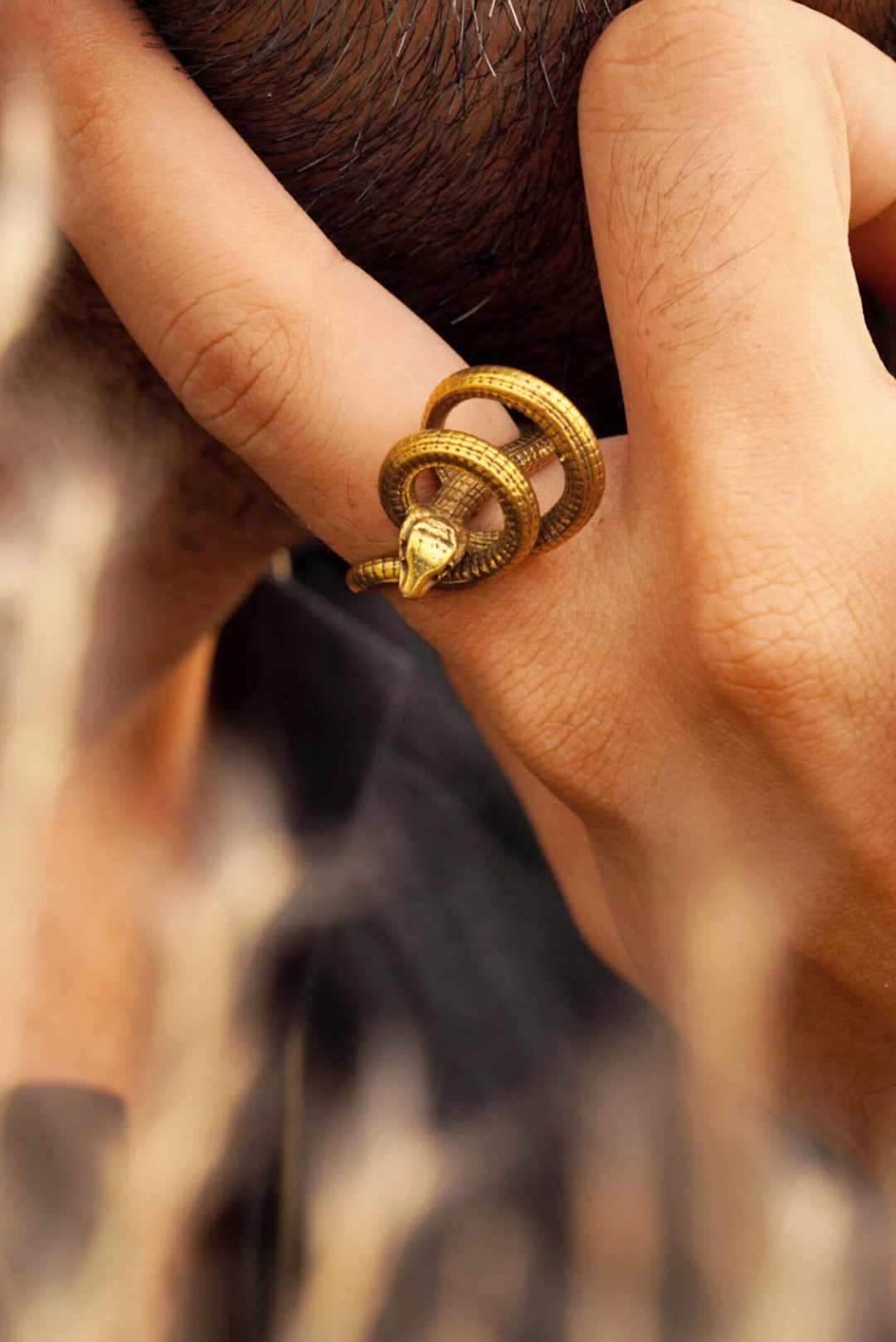 Serpent Adjustable Ring. Size 5-8