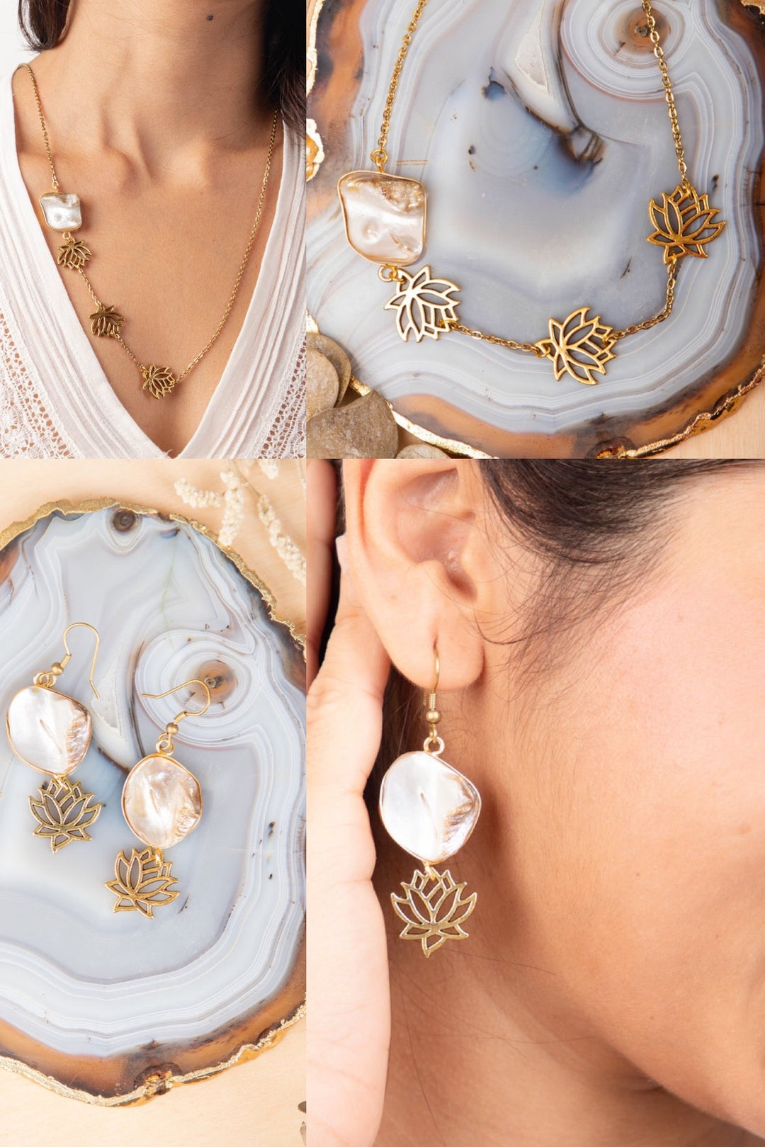 Aurora earrings + Aurora necklace combo (2)