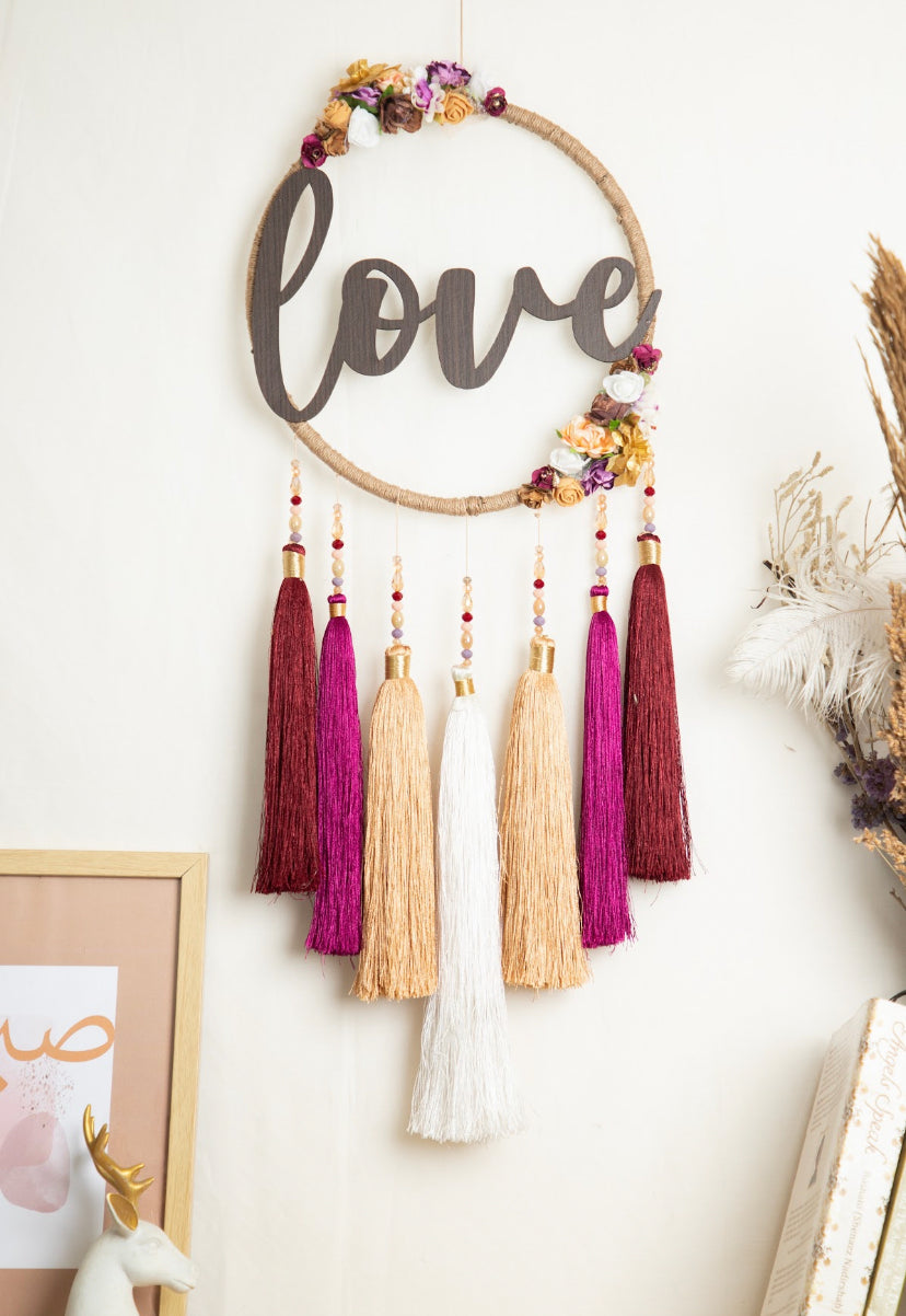 “Love” Tassel Dreamcatcher