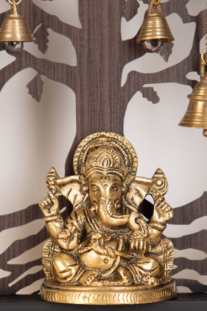 Hexagon brass Ganesha temple- 10 days pre-order.