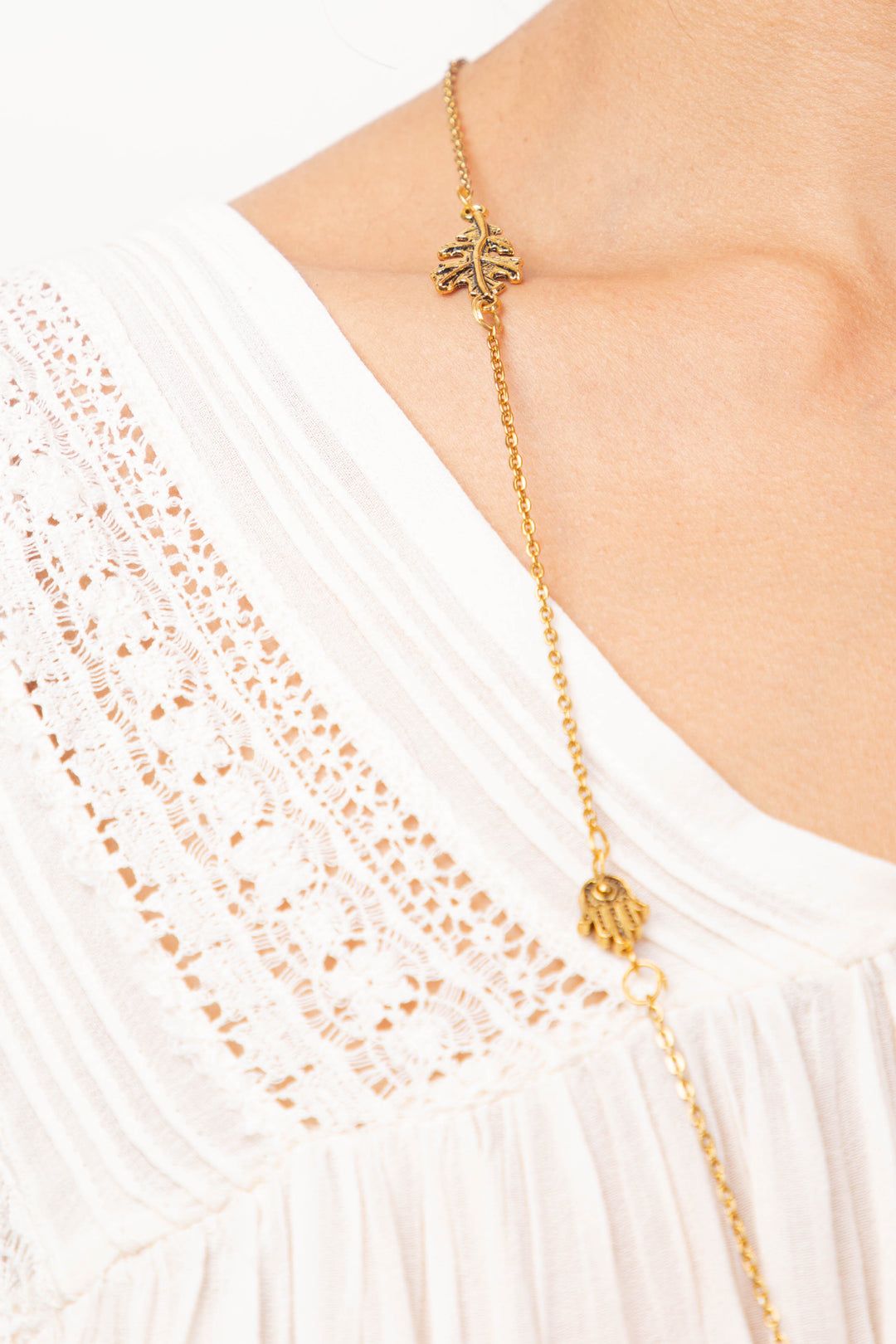 Long evil eye necklace