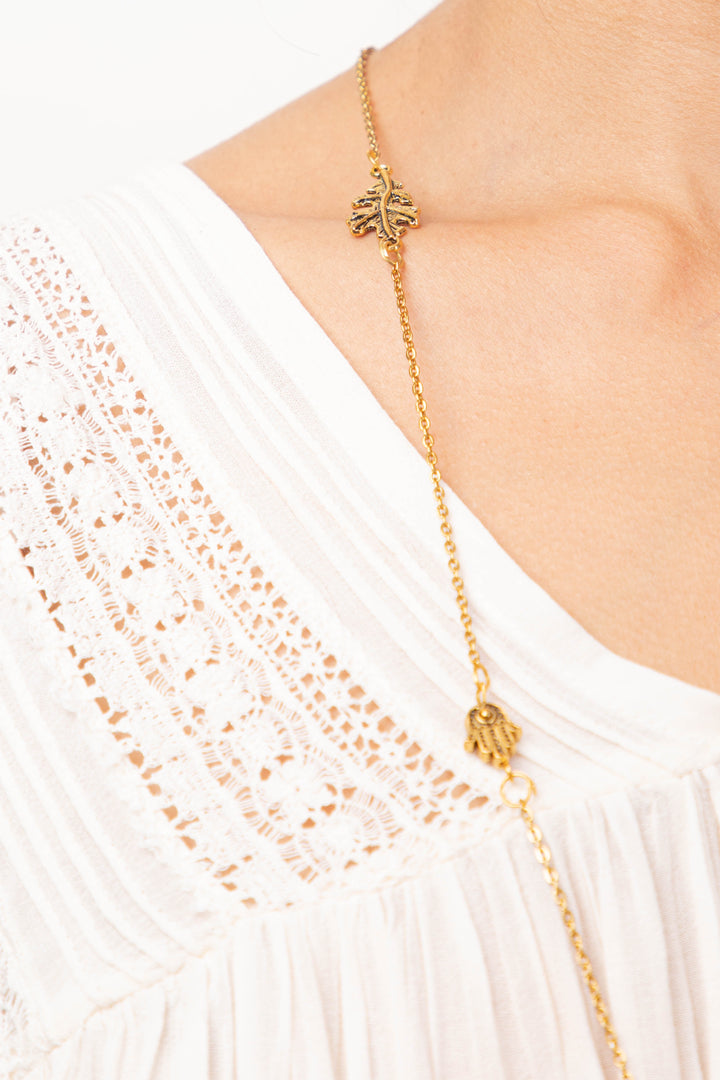 Long evil eye necklace