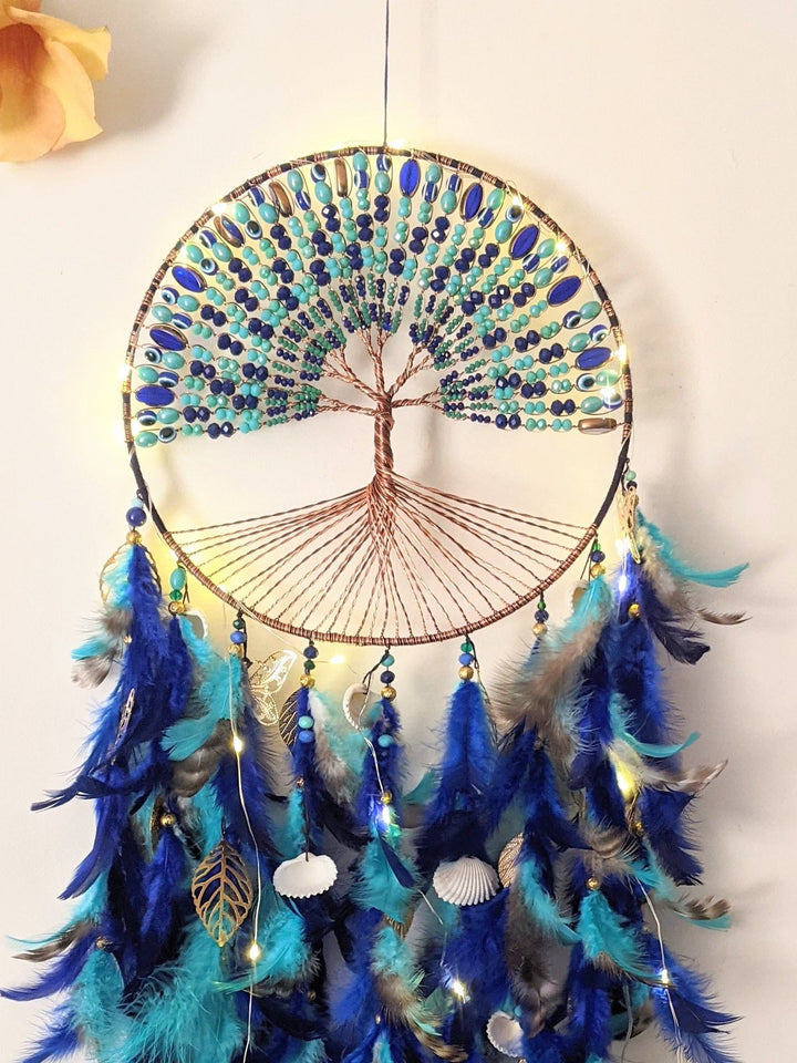 Lapis beaded tree of life