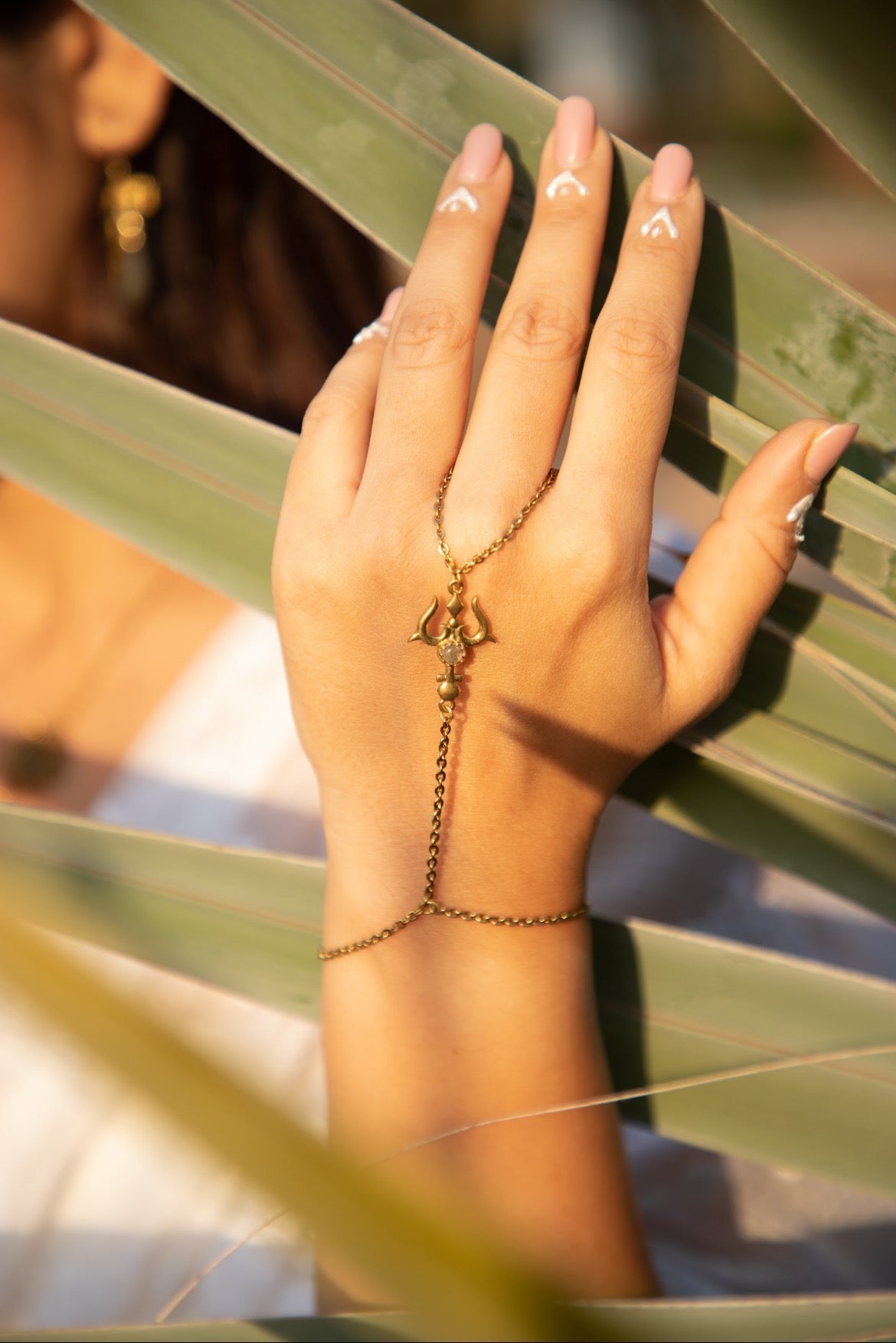 Kundalini twister necklace + Shivohum hoops + trishul connector bracket.