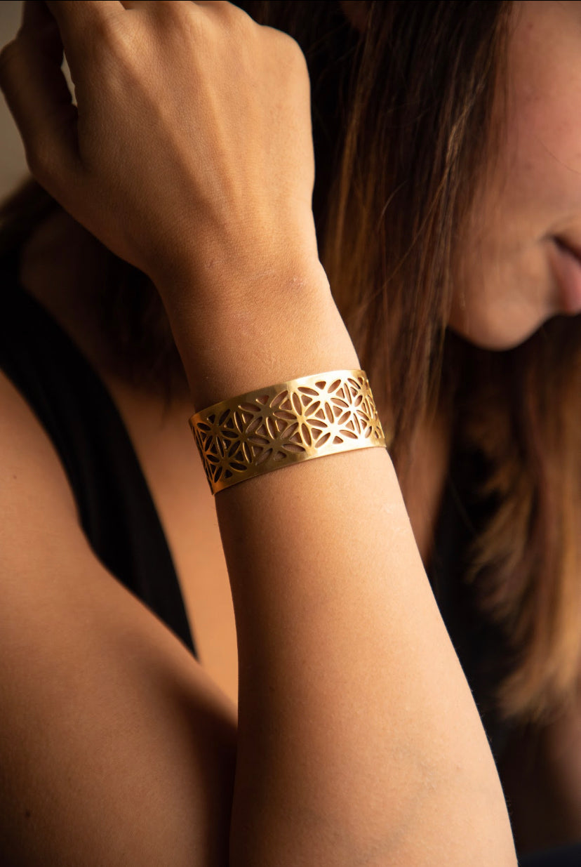 Tree of life ring + flower of life ring + flower of life kada combo