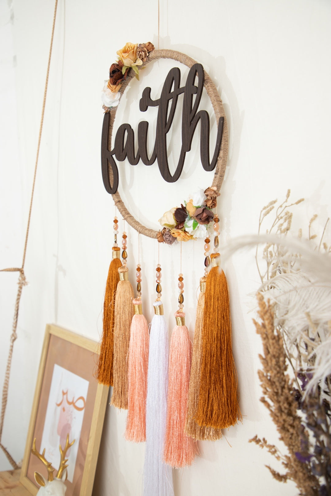 ‘Faith’ tassel dreamcatcher