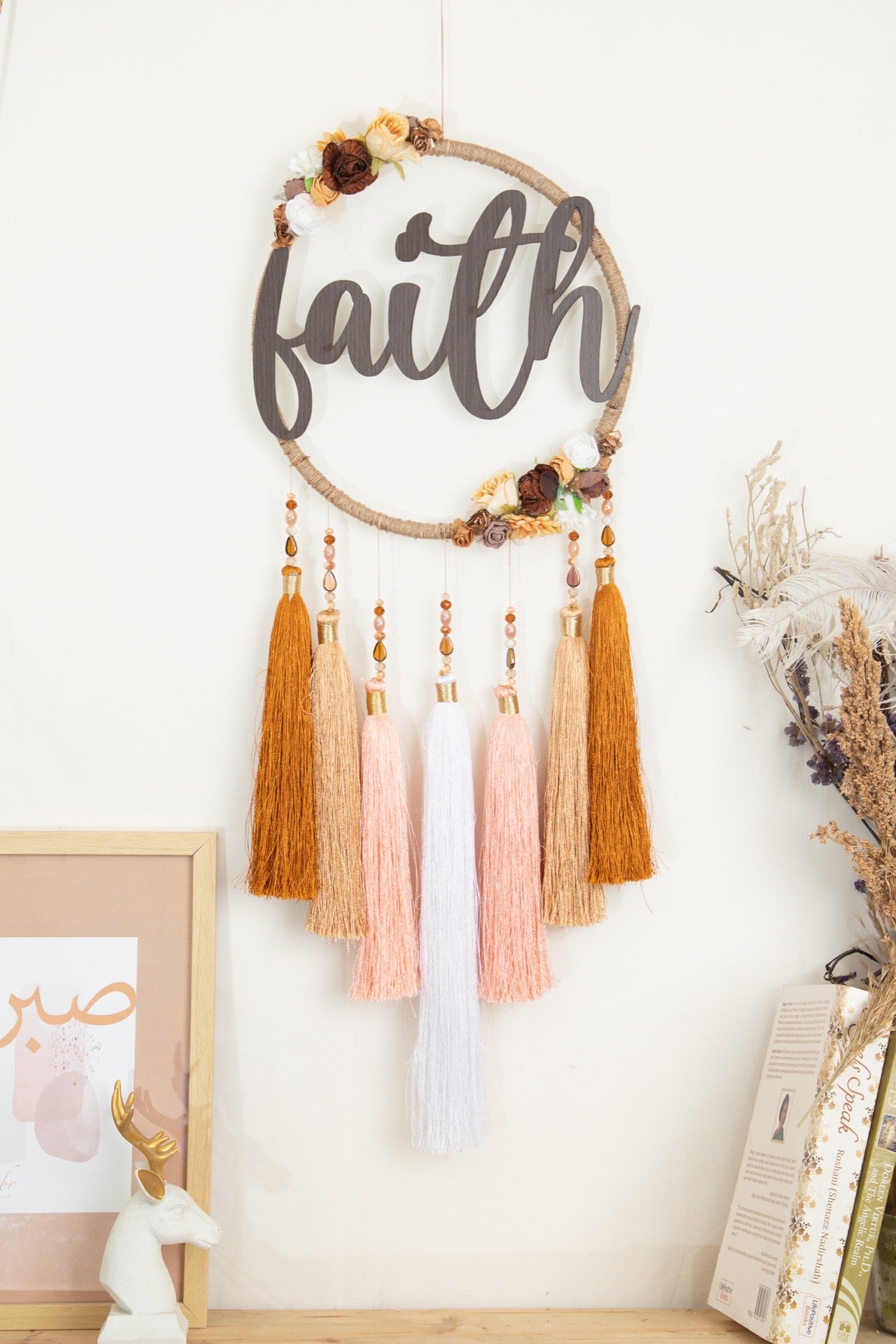 ‘Faith’ tassel dreamcatcher
