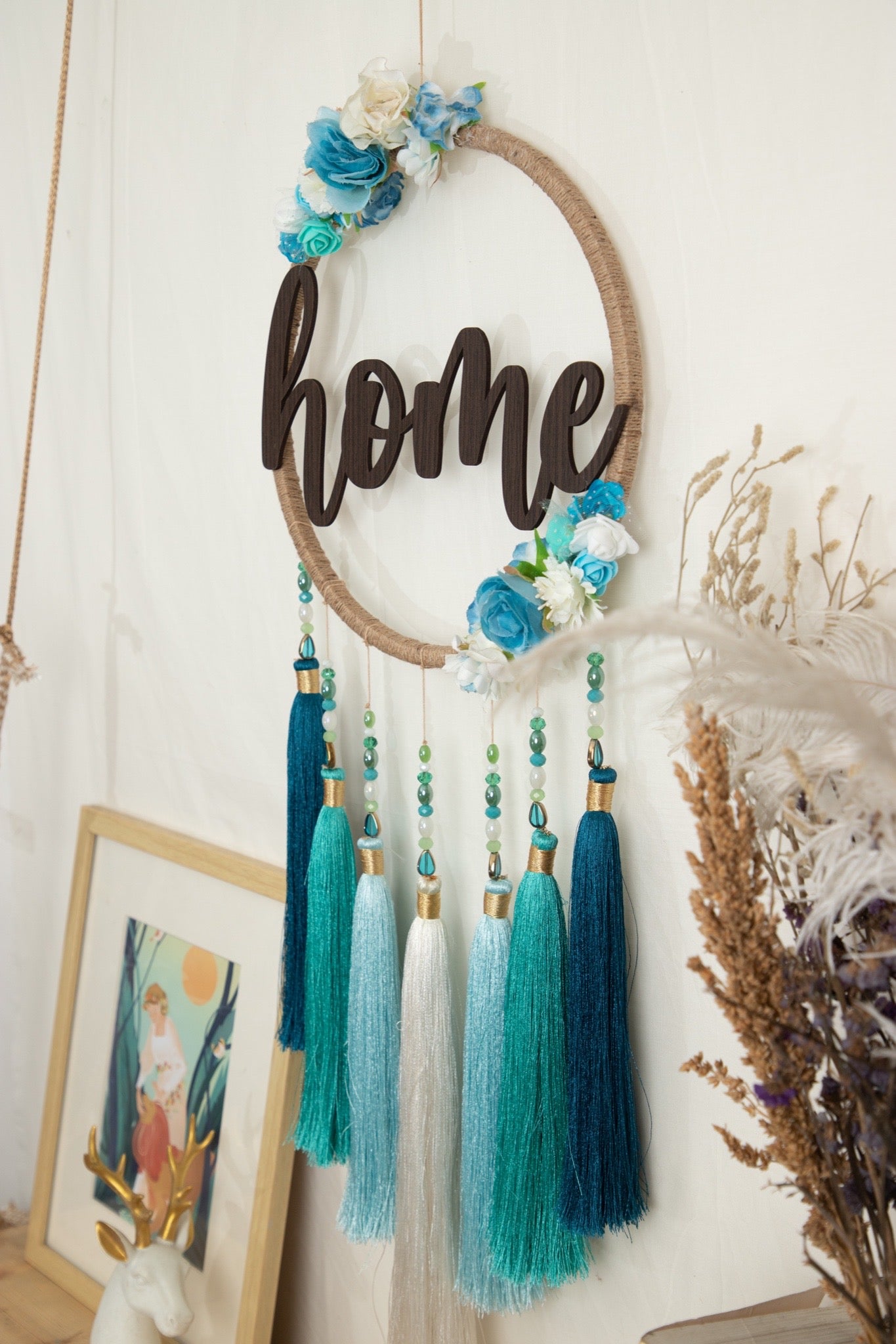 ‘Home’ Tassel Dreamcatcher