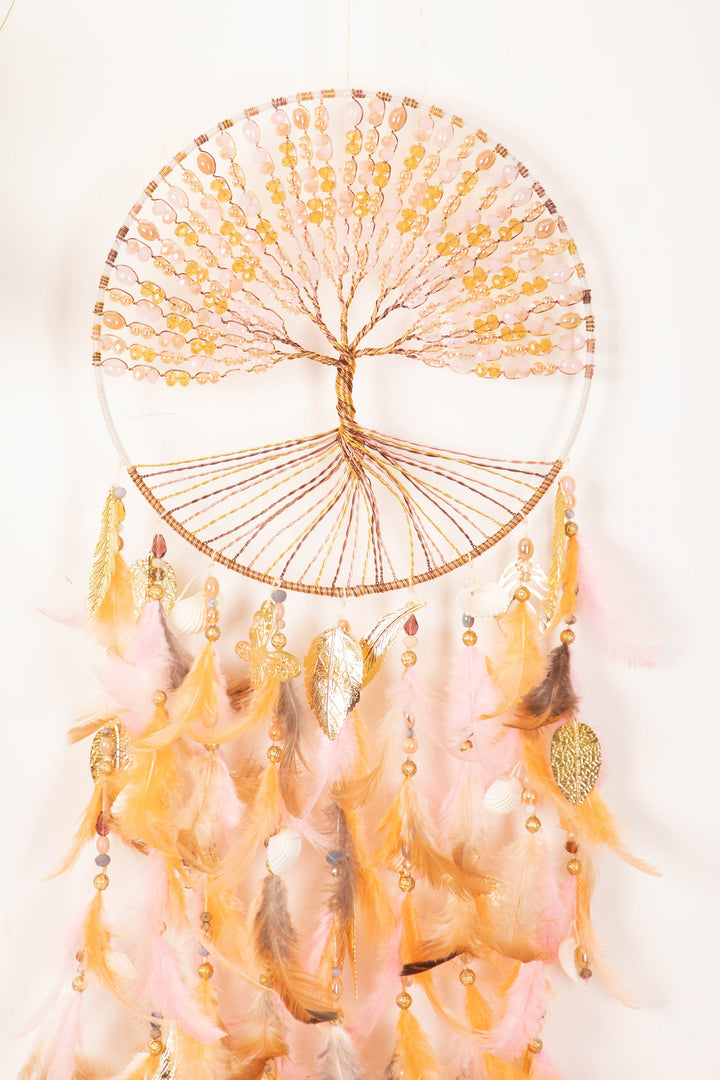Pink Blossom Tree Of Life Dreamcatcher