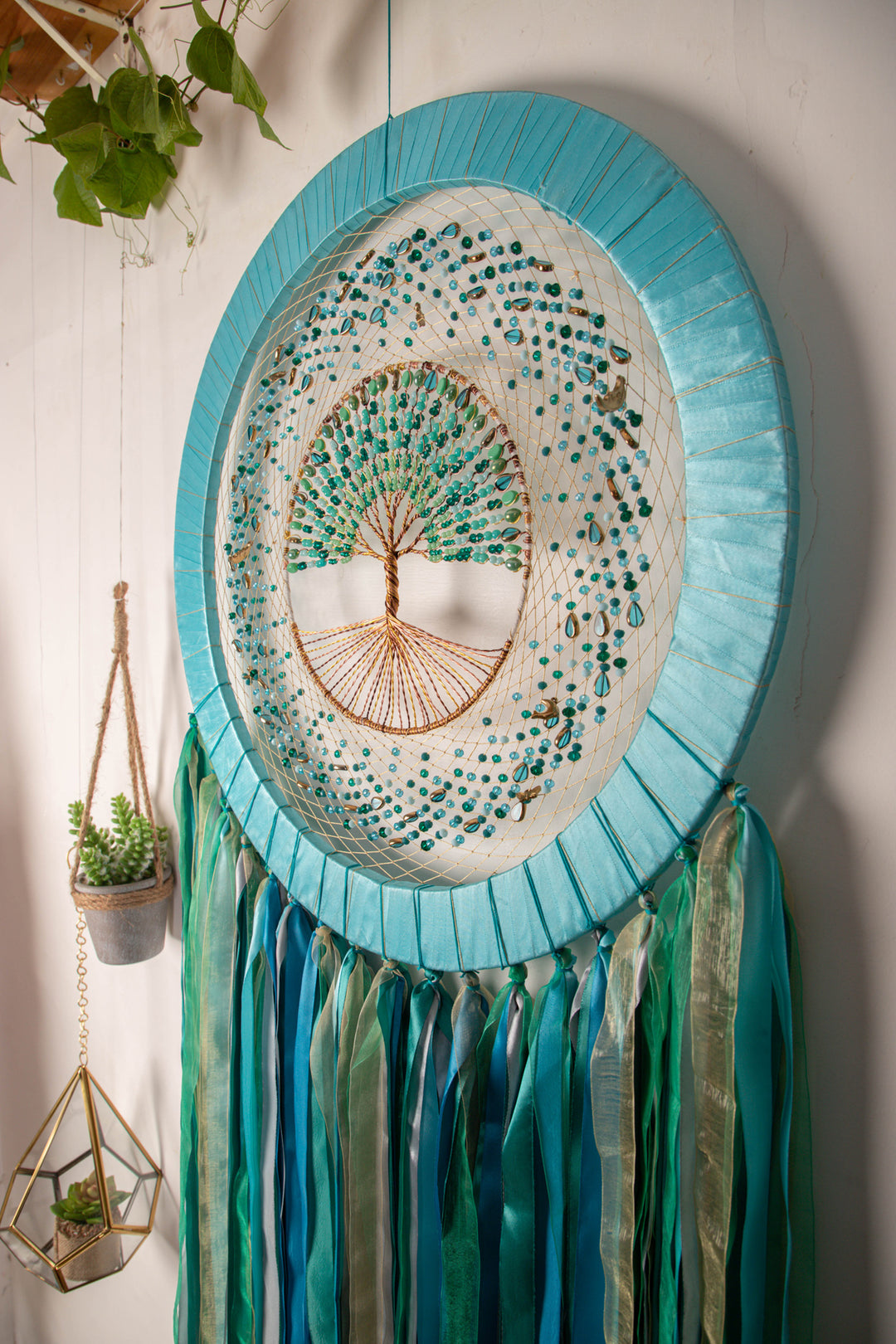 Blue Healing Earth Dreamcatcher