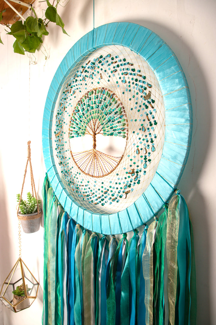 Blue Healing Earth Dreamcatcher