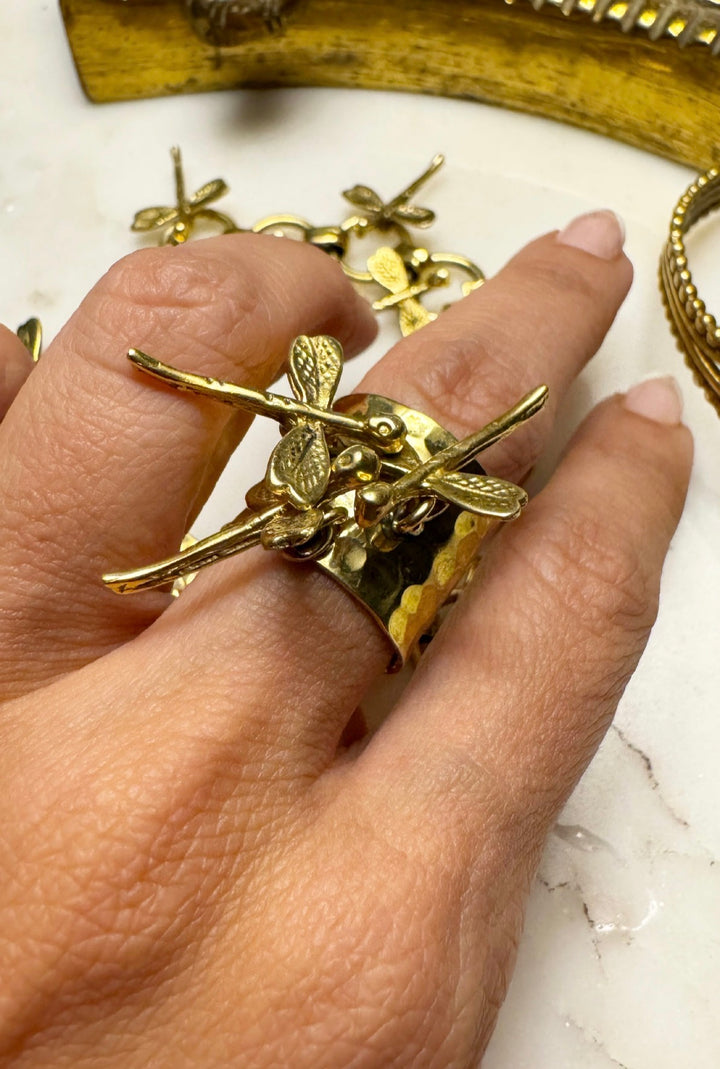 Dragonfly ring - adjustable