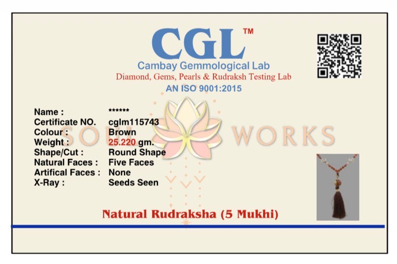 Om panchamukhi Rudraksh maala