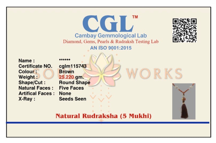 Om panchamukhi Rudraksh maala