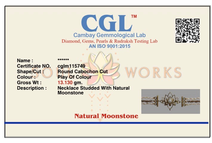 Moonstone lotus choker