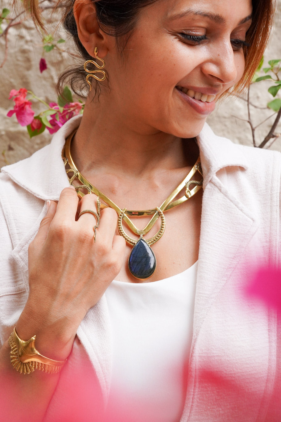 Neelkantha- labradorite necklace