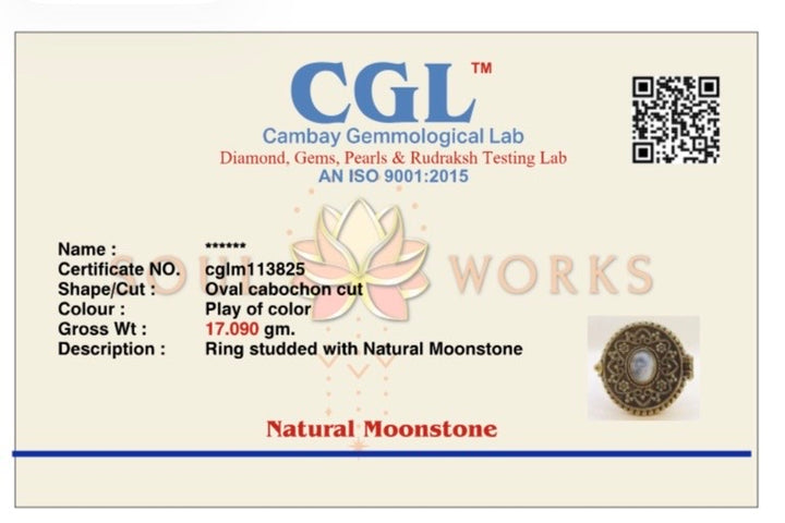 Poison moonstone brass ring. Adjustable. Size 6-8