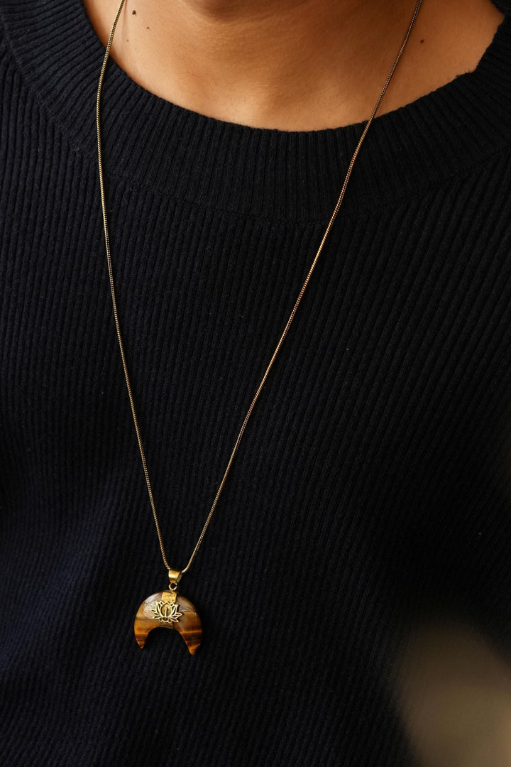 Tiger Eye Men’s Long Necklace