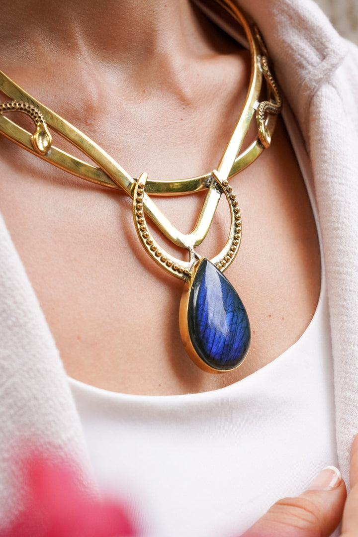 Neelkantha- labradorite necklace