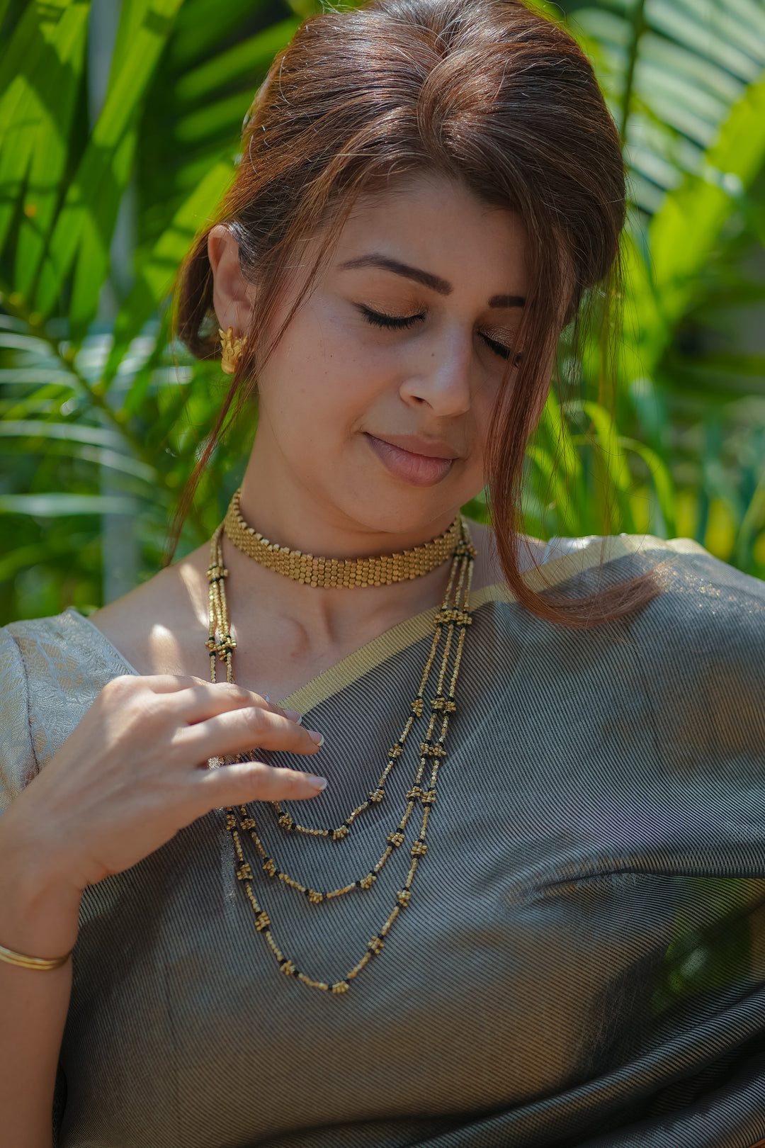Saanjh Layered Brass Necklace