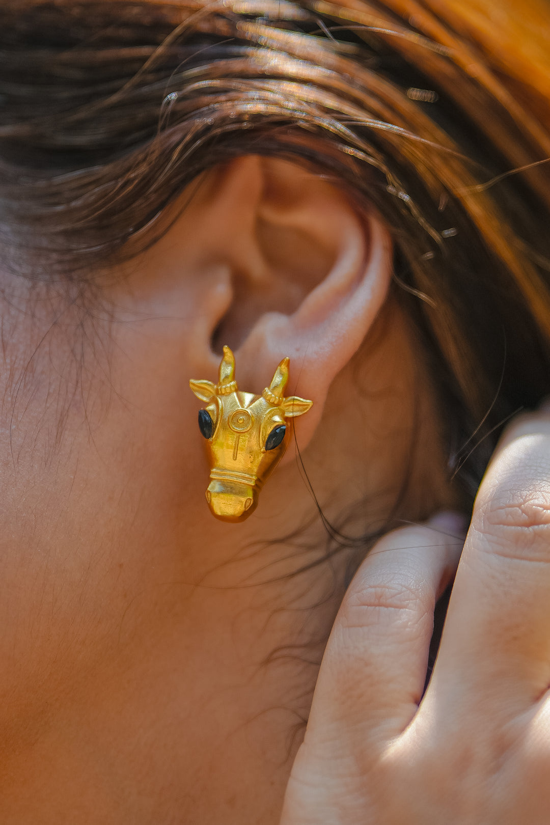 Rudra Nandi Brass Studs