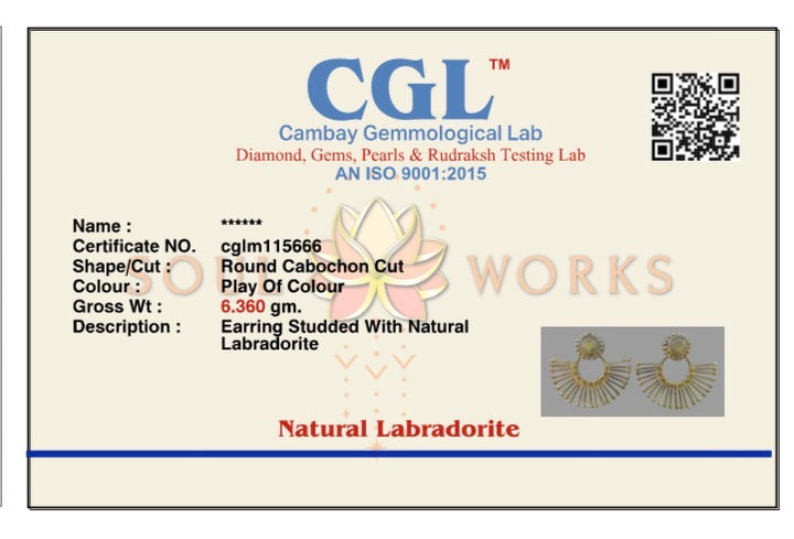 Curls of Labradorite- hide and seek multi style brass studs.