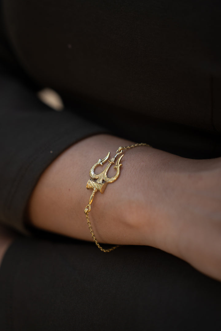 Shiv Shakti Trident Bracelet