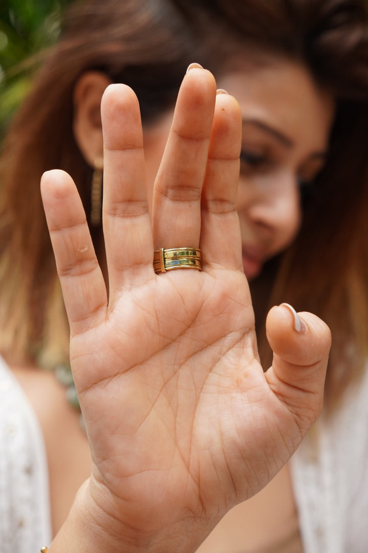 Stackable lapis. Non adjustable ring. Size 5-8