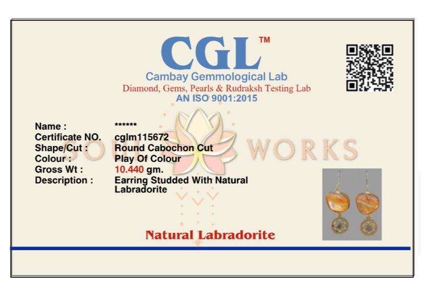 Pearl of joy brass earrings