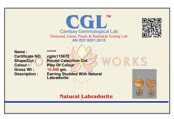 Pearl of joy brass earrings