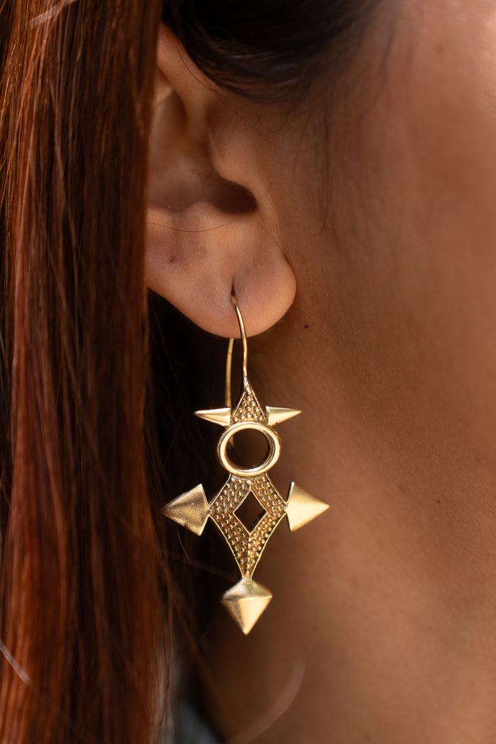 Tuareg Echo Brass Earrings