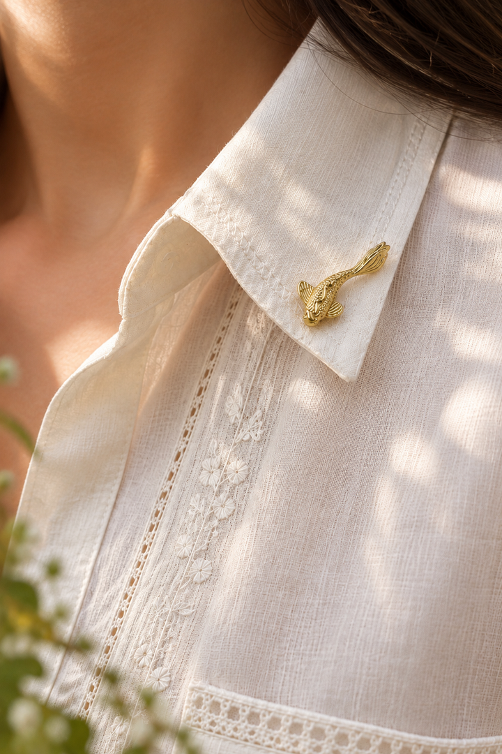 Goldie Goldfish Brooch lapel pin