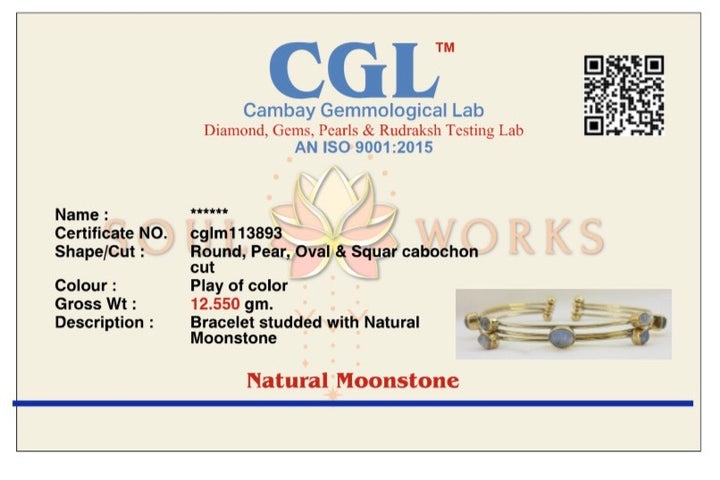 Moonstone 3 in one bangle