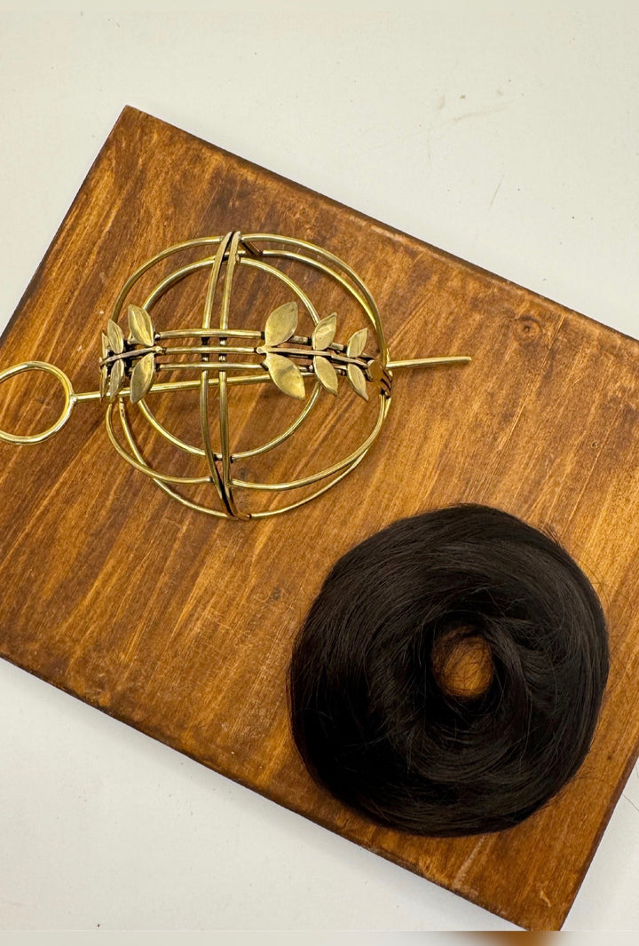 Fern hair bun + hair scrunchie