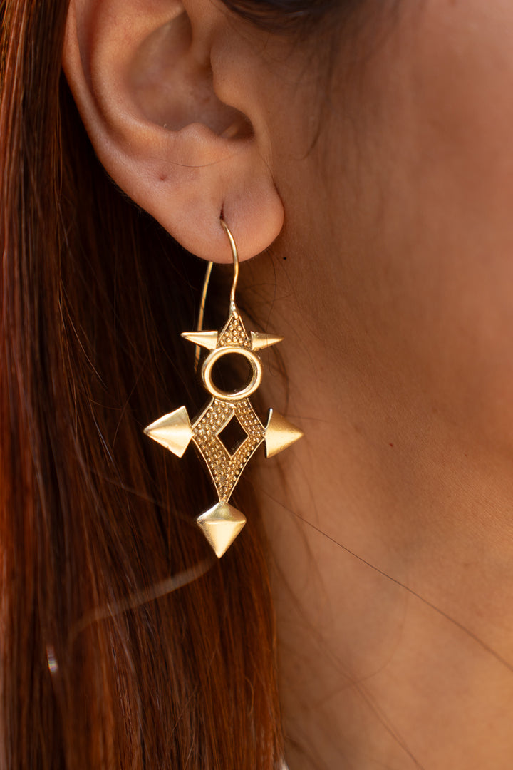 Tuareg Echo Brass Earrings